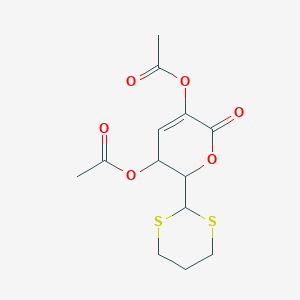 [5-Acetyloxy-2-(1,3-dithian-2-yl)-6-oxo-2,3-dihydropyran-3-yl] acetate