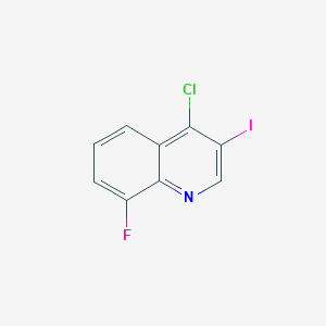 molecular formula C9H4ClFIN B1436260 4-氯-8-氟-3-碘喹啉 CAS No. 1431363-50-6