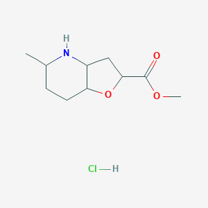 molecular formula C10H18ClNO3 B1436263 5-甲基-八氢呋喃[3,2-b]吡啶-2-甲酸甲酯盐酸盐 CAS No. 1803561-13-8