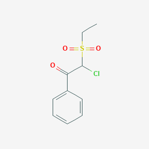 molecular formula C10H11ClO3S B1436266 2-氯-2-(乙磺酰基)-1-苯基乙酮 CAS No. 1708371-53-2