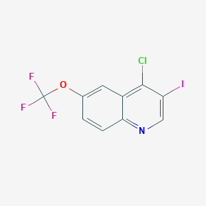 molecular formula C10H4ClF3INO B1436276 4-氯-3-碘-6-(三氟甲氧基)喹啉 CAS No. 1974685-56-7