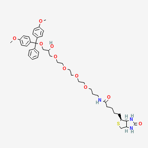 molecular formula C43H59N3O10S B1436280 3-((N-Biotinyl-3-aminopropoxy(ethoxy)ethoxy)ethoxy)-1-O-(dimethoxytrityl)propane-1,2-diol CAS No. 869354-57-4