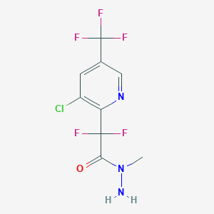 molecular formula C9H7ClF5N3O B1436284 2-(3-氯-5-(三氟甲基)吡啶-2-基)-2,2-二氟-N-甲基乙酰肼 CAS No. 1823182-53-1