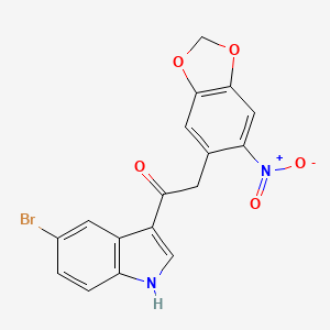 1-(5-Bromo-1h-indol-3-yl)-2-(6-nitro-1,3-benzodioxol-5-yl)ethanone