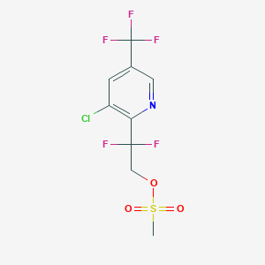 molecular formula C9H7ClF5NO3S B1436289 2-(3-氯-5-(三氟甲基)吡啶-2-基)-2,2-二氟乙基甲磺酸酯 CAS No. 1823182-97-3