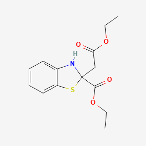 Ethyl 2-(2-ethoxy-2-oxoethyl)-2,3-dihydro-1,3-benzothiazole-2-carboxylate