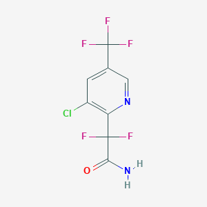 molecular formula C8H4ClF5N2O B1436290 2-(3-氯-5-(三氟甲基)吡啶-2-基)-2,2-二氟乙酰胺 CAS No. 1823183-40-9