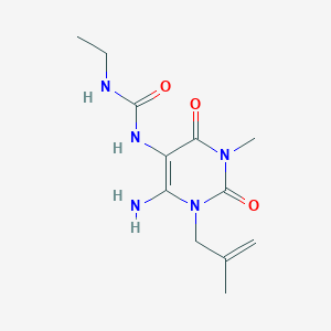 N-[6-Amino-3-methyl-1-(2-methylprop-2-en-1-yl)-2,4-dioxo-1,2,3,4-tetrahydropyrimidin-5-yl]-N'-ethylurea