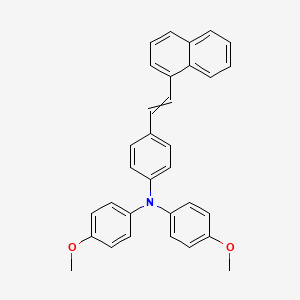 4-Methoxy-N-(4-methoxyphenyl)-N-{4-[2-(naphthalen-1-yl)ethenyl]phenyl}aniline