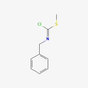 molecular formula C9H10ClNS B14362996 Methyl benzylcarbonochloridimidothioate CAS No. 94518-63-5