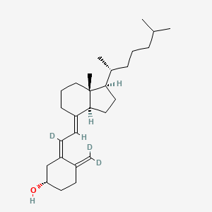 molecular formula C27H44O B1436303 Vitamin-D3-[2H3] solution 1mg/mL in ethanol CAS No. 80666-48-4