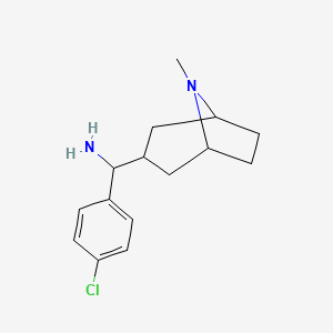 molecular formula C15H21ClN2 B1436312 (4-氯苯基)({8-甲基-8-氮杂双环[3.2.1]辛-3-基})甲胺 CAS No. 1708293-19-9
