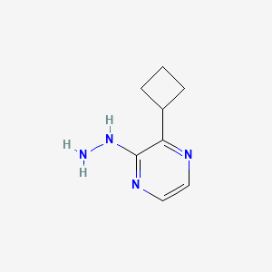 molecular formula C8H12N4 B1436314 2-环丁基-3-肼基吡嗪 CAS No. 1565550-47-1