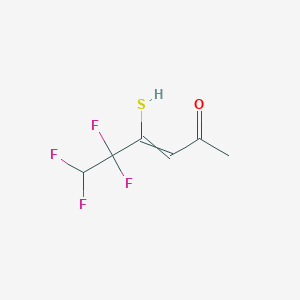 5,5,6,6-Tetrafluoro-4-sulfanylhex-3-en-2-one