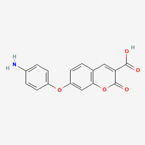 7-(4-Aminophenoxy)-2-oxo-2H-1-benzopyran-3-carboxylic acid