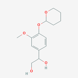 1-{3-Methoxy-4-[(oxan-2-yl)oxy]phenyl}ethane-1,2-diol