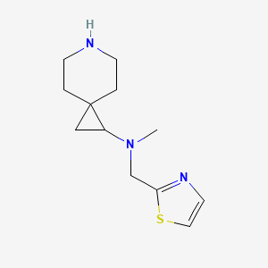 molecular formula C12H19N3S B1436334 N-甲基-N-(1,3-噻唑-2-基甲基)-6-氮杂螺[2.5]辛-1-胺 CAS No. 1695205-48-1