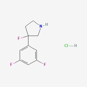 molecular formula C10H11ClF3N B1436336 3-(3,5-二氟苯基)-3-氟吡咯烷盐酸盐 CAS No. 1803583-15-4