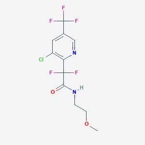 B1436339 2-(3-chloro-5-(trifluoromethyl)pyridin-2-yl)-2,2-difluoro-N-(2-methoxyethyl)acetamide CAS No. 1823184-09-3