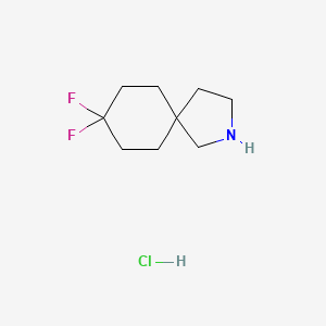 molecular formula C9H16ClF2N B1436345 8,8-二氟-2-氮杂螺[4.5]癸烷盐酸盐 CAS No. 1780964-59-1