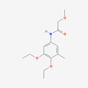 molecular formula C14H21NO4 B14363458 N-(3,4-Diethoxy-5-methylphenyl)-2-methoxyacetamide CAS No. 90257-25-3