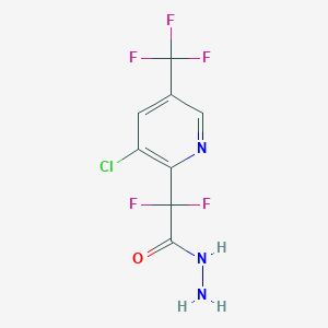 molecular formula C8H5ClF5N3O B1436349 2-(3-氯-5-(三氟甲基)吡啶-2-基)-2,2-二氟乙酰肼 CAS No. 1823183-73-8
