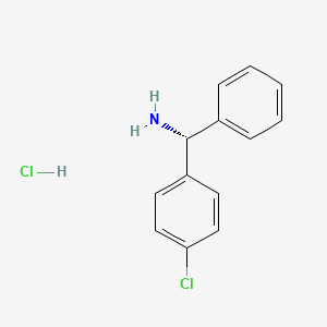 molecular formula C13H13Cl2N B1436359 (R)-(4-Chlorophenyl)(phenyl)methanamine HCl CAS No. 451503-29-0