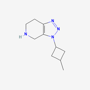 molecular formula C10H16N4 B1436360 3-(3-甲基环丁基)-3H,4H,5H,6H,7H-[1,2,3]三唑并[4,5-c]吡啶 CAS No. 1858938-08-5