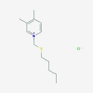 3,4-Dimethyl-1-[(pentylsulfanyl)methyl]pyridin-1-ium chloride