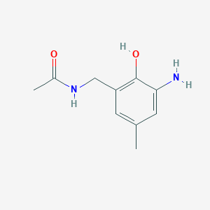 N-[(3-Amino-2-hydroxy-5-methylphenyl)methyl]acetamide