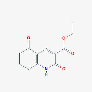 molecular formula C12H13NO4 B143637 Ethyl 2,5-dioxo-1,2,5,6,7,8-hexahydroquinoline-3-carboxylate CAS No. 125885-50-9
