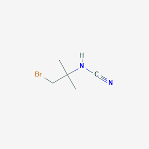 molecular formula C5H9BrN2 B14363719 (1-Bromo-2-methylpropan-2-yl)cyanamide CAS No. 90304-06-6