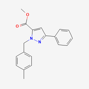 B1436374 Methyl 1-(4-methylbenzyl)-3-phenyl-1H-pyrazole-5-carboxylate CAS No. 1202029-62-6