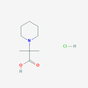 molecular formula C9H18ClNO2 B1436381 2-甲基-2-(哌啶-1-基)丙酸盐酸盐 CAS No. 24007-14-5