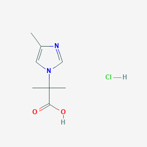 molecular formula C8H13ClN2O2 B1436384 2-methyl-2-(4-methyl-1H-imidazol-1-yl)propanoic acid hydrochloride CAS No. 2031268-73-0