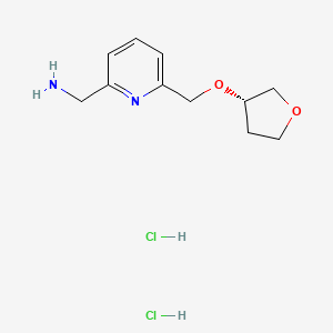 molecular formula C11H18Cl2N2O2 B1436392 (S)-(6-(((四氢呋喃-3-基)氧)甲基)吡啶-2-基)甲胺二盐酸盐 CAS No. 2044796-66-7