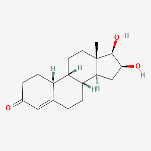 B1436403 (8R,9S,10R,13S,14S,16S,17R)-16,17-Dihydroxy-13-methyl-6,7,8,9,10,11,12,13,14,15,16,17-dodecahydro-1H-cyclopenta[a]phenanthren-3(2H)-one CAS No. 24815-96-1