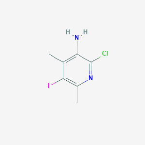 B1436410 2-Chloro-5-iodo-4,6-dimethylpyridin-3-amine CAS No. 2197057-54-6