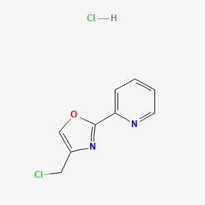 B1436415 2-[4-(Chloromethyl)-1,3-oxazol-2-yl]pyridine hydrochloride CAS No. 2060034-33-3