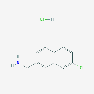 molecular formula C11H11Cl2N B1436416 (7-氯萘-2-基)甲胺盐酸盐 CAS No. 2031268-90-1