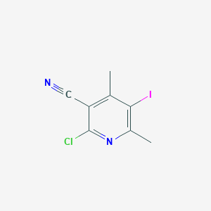 B1436422 2-Chloro-5-iodo-4,6-dimethylpyridine-3-carbonitrile CAS No. 2197055-80-2