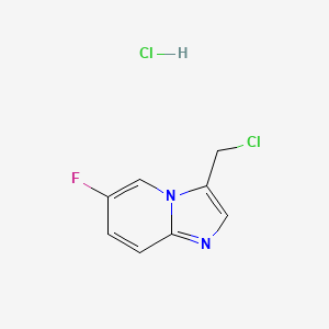 molecular formula C8H7Cl2FN2 B1436427 3-(氯甲基)-6-氟咪唑并[1,2-a]吡啶盐酸盐 CAS No. 2060032-25-7