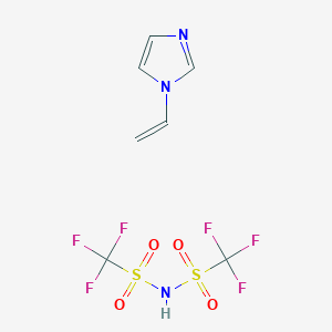 molecular formula C7H7F6N3O4S2 B1436429 1-乙烯基咪唑双(三氟甲磺酰)亚胺 CAS No. 1013027-27-4