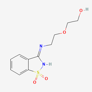 B1436436 2-{2-[(1,1-Dioxido-1,2-benzothiazol-3-yl)amino]ethoxy}ethanol CAS No. 296798-36-2