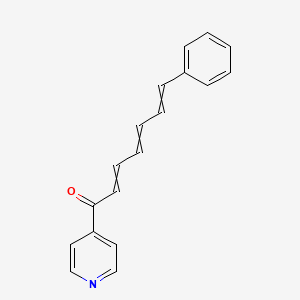 7-Phenyl-1-(pyridin-4-YL)hepta-2,4,6-trien-1-one