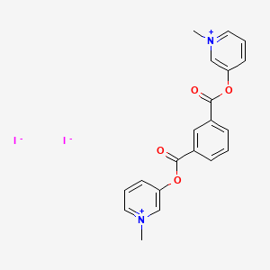 3,3'-[1,3-Phenylenebis(carbonyloxy)]bis(1-methylpyridin-1-ium) diiodide