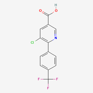 molecular formula C13H7ClF3NO2 B1436448 5-氯-6-(4-(三氟甲基)苯基)烟酸 CAS No. 1261631-80-4