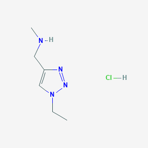 molecular formula C6H13ClN4 B1436456 [(1-乙基-1H-1,2,3-三唑-4-基)甲基](甲基)胺盐酸盐 CAS No. 1971106-63-4
