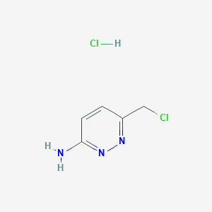 molecular formula C5H7Cl2N3 B1436459 6-(氯甲基)吡啶嗪-3-胺盐酸盐 CAS No. 2059942-54-8