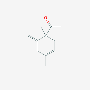 molecular formula C11H16O B14364612 1-(1,4-Dimethyl-6-methylidenecyclohex-3-en-1-yl)ethan-1-one CAS No. 90213-44-8